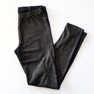 Via Spiga Faux Leather Black Leggings Size S/M